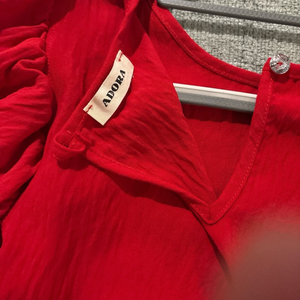Red Ruffled Kids Top - Picture 3 of 3